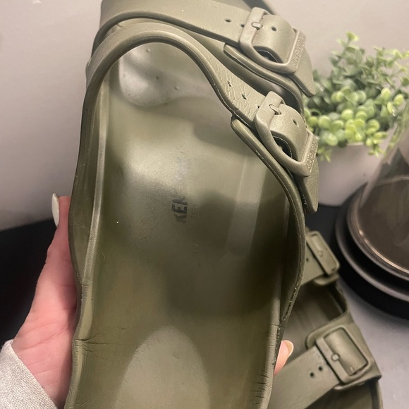 Birkenstock Olive Green Double Strap Sandals Men’s size 12 - Picture 4 of 8